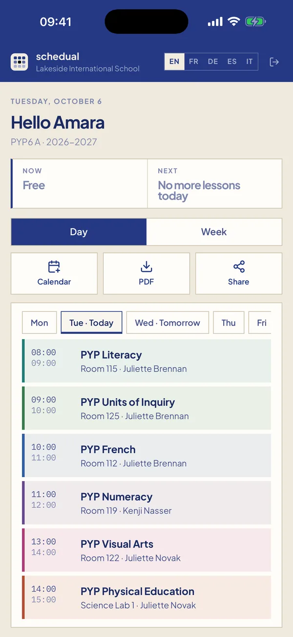 Your day: now, next and every room